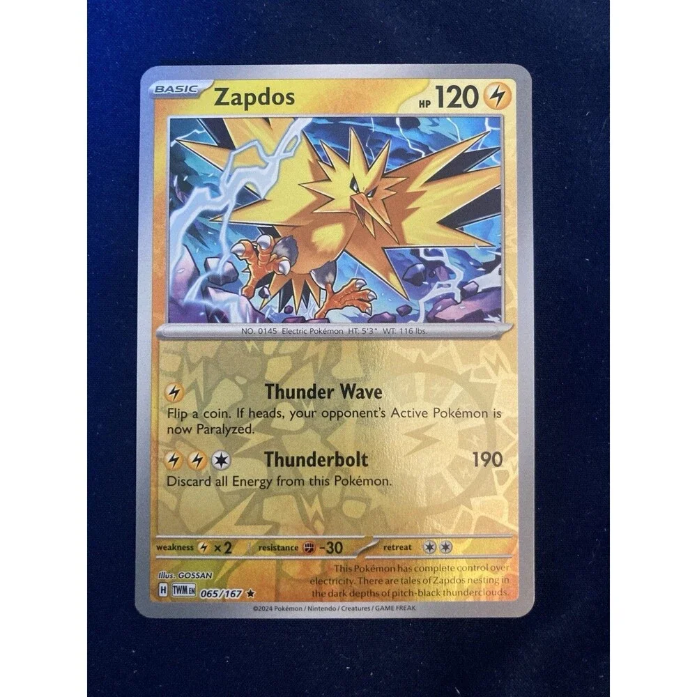 Zapdos 065/167 Sv06: Twilight Masquerade Basic Reverse Holo Rare
